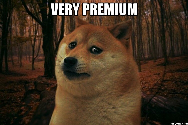 very premium , Мем SAD DOGE