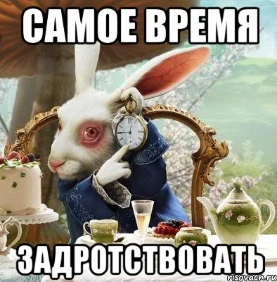 самое время ЗАДРОТСТВОВАТЬ