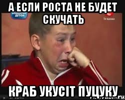 А если Роста не будет скучать Краб укусіт пуцуку, Мем  Сашок Фокин