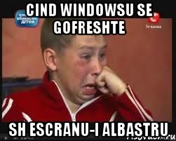 cind windowsu se gofreshte sh escranu-i albastru, Мем  Сашок Фокин