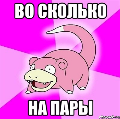 во сколько на пары, Мем слоупок
