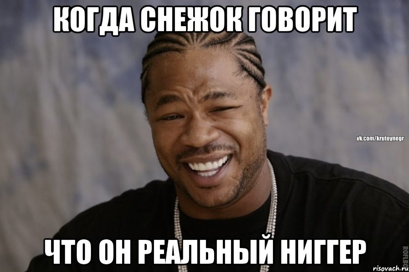 Когда снежок говорит Что он реальный ниггер