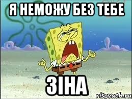 я неможу без тебе зіна, Мем Спанч Боб плачет