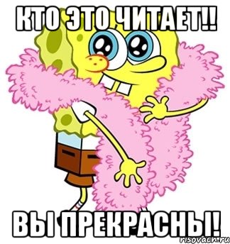 Кто это читает!! Вы прекрасны!, Мем Спанч боб