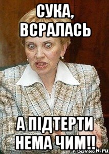 Сука, Всралась а підтерти нема чим!!, Мем Судья Егорова