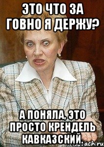 Это что за говно я держу? А поняла, это просто крендель кавказский., Мем Судья Егорова