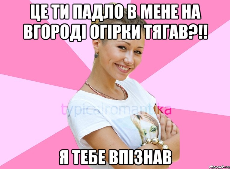 це ти падло в мене на вгороді огірки тягав?!! я тебе впізнав, Мем Тепичная Лера