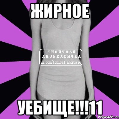 ЖИРНОЕ УЕБИЩЕ!!!11, Мем Типичная анорексичка