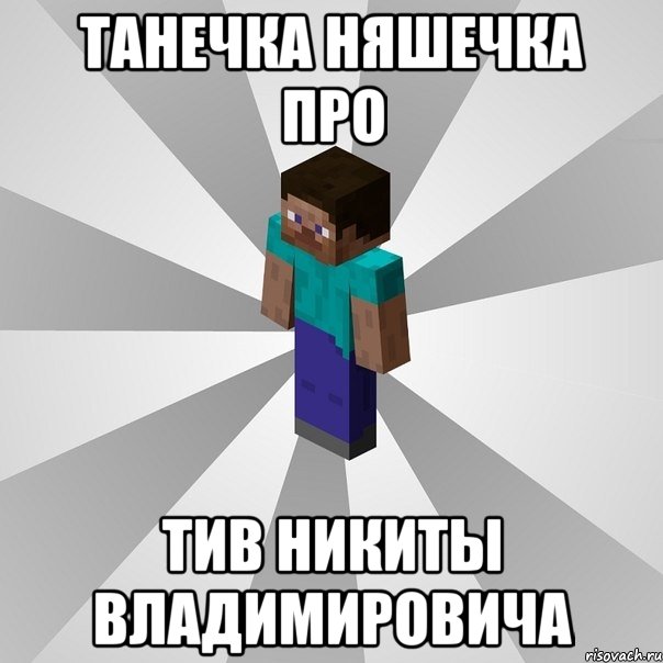 танечка няшечка про тив никиты владимировича, Мем Типичный игрок Minecraft