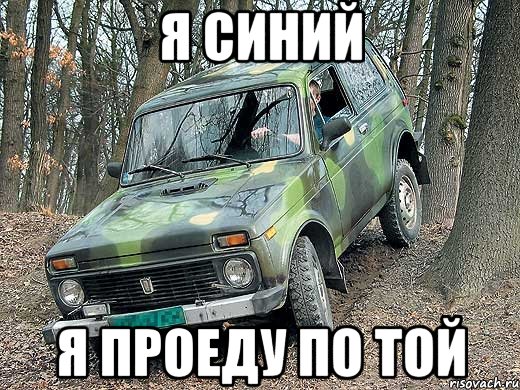 я синий я проеду по той