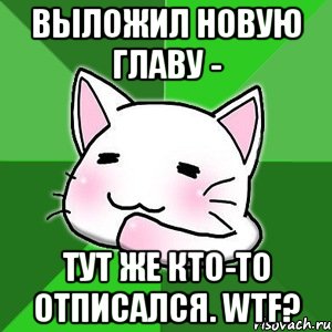Выложил новую главу - тут же кто-то отписался. WTF?, Мем типичный фикрайтер