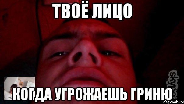 твоё лицо когда угрожаешь гриню