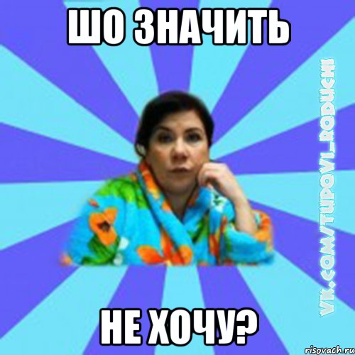 шо значить не хочу?, Мем Типова мама