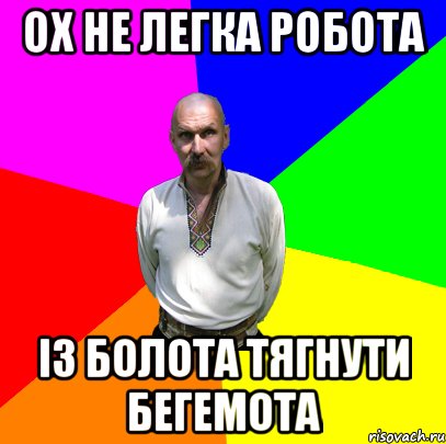 ох не легка робота із болота тягнути бегемота