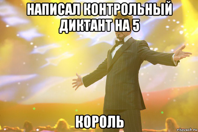 написал контрольный диктант на 5 король