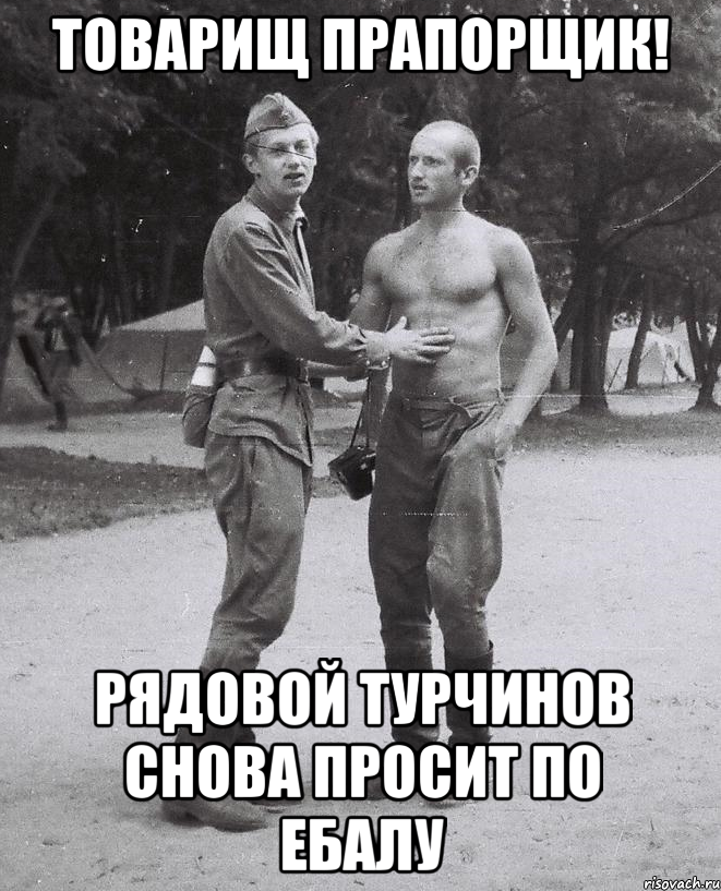 товарищ прапорщик! рядовой турчинов снова просит по ебалу, Мем товарищ ...
