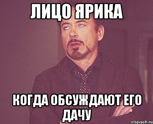 ЛИЦО ЯРИКА КОГДА ОБСУЖДАЮТ ЕГО ДАЧУ, Мем твое выражение лица