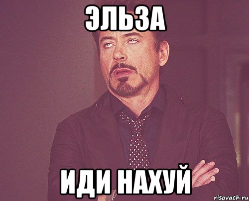 Эльза иди нахуй, Мем твое выражение лица
