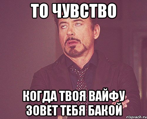 То чувство когда твоя вайфу зовет тебя бакой