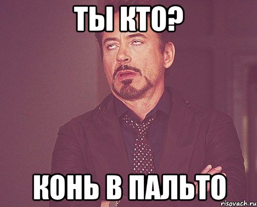 Ты кто? Конь в пальто, Мем твое выражение лица