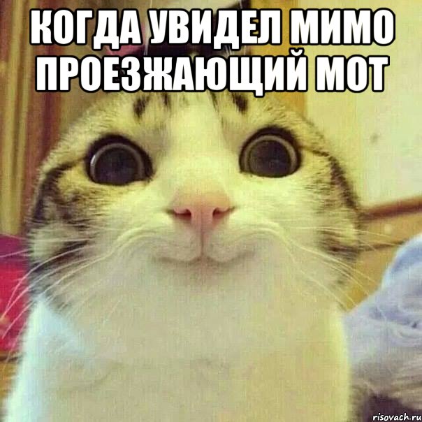 КОГДА УВИДЕЛ МИМО ПРОЕЗЖАЮЩИЙ МОТ 