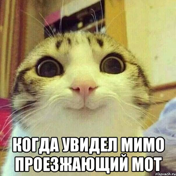  КОГДА УВИДЕЛ МИМО ПРОЕЗЖАЮЩИЙ МОТ