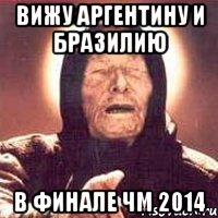 Вижу Аргентину и Бразилию в финале Чм 2014, Мем Ванга (цвет)