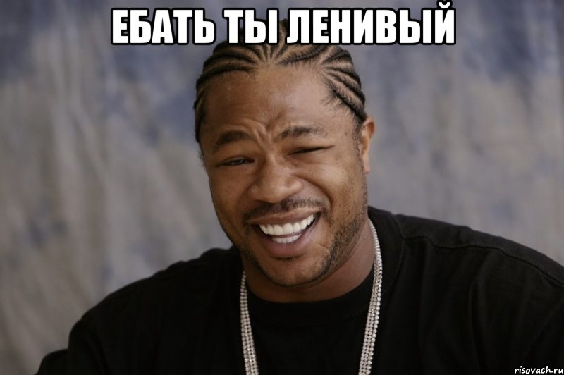 Ебать ты ленивый , Мем Xzibit