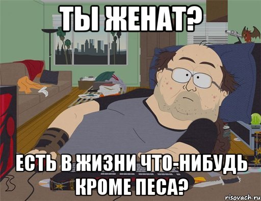 Ты женат? Есть в жизни что-нибудь кроме Песа?, Мем   Задрот south park