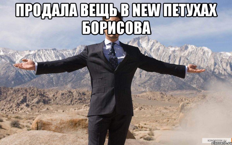 Продала вещь в new петухах борисова , Мем железный человек