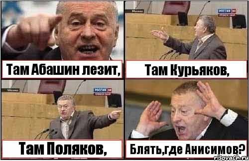 Там Абашин лезит, Там Курьяков, Там Поляков, Блять,где Анисимов?, Комикс жиреновский