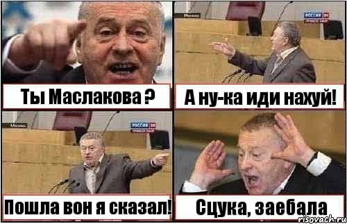 Ты Маслакова ? А ну-ка иди нахуй! Пошла вон я сказал! Сцука, заебала, Комикс жиреновский