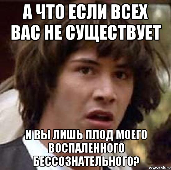 А что если всех вас не существует И вы лишь плод моего воспаленного бессознательного?, Мем А что если (Киану Ривз)