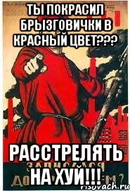 ты покрасил брызговички в красный цвет??? расстрелять на хуй!!!