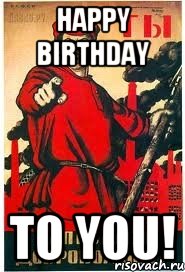 Happy Birthday to you!
