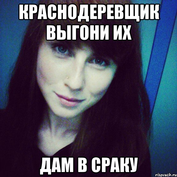 краснодеревщик выгони их дам в сраку