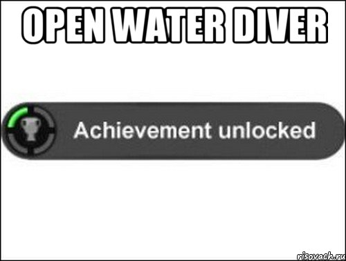 open water diver , Мем achievement unlocked
