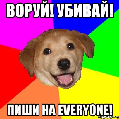 воруй! убивай! пиши на everyone!, Мем Advice Dog