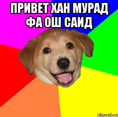 Привет хан мурад фа ош саид , Мем Advice Dog