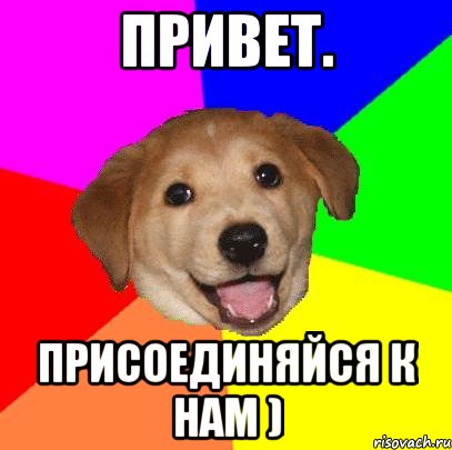 Привет. Присоединяйся к нам ), Мем Advice Dog