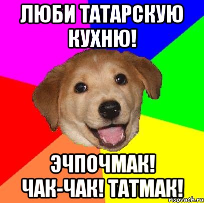 Люби татарскую кухню! Эчпочмак! Чак-чак! Татмак!, Мем Advice Dog