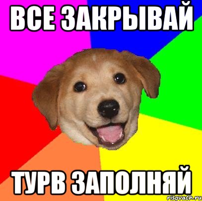 все закрывай турв заполняй, Мем Advice Dog