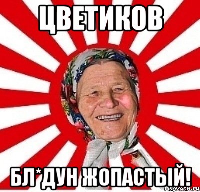 Цветиков Бл*дун жопастый!, Мем  бабуля