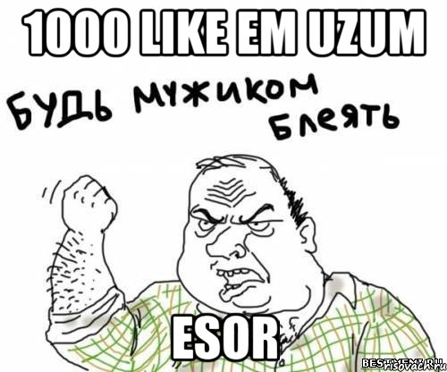 1000 like em uzum esor, Мем блять