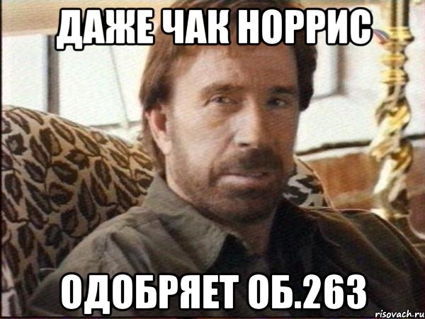 Даже чак норрис Одобряет об.263, Мем чак норрис