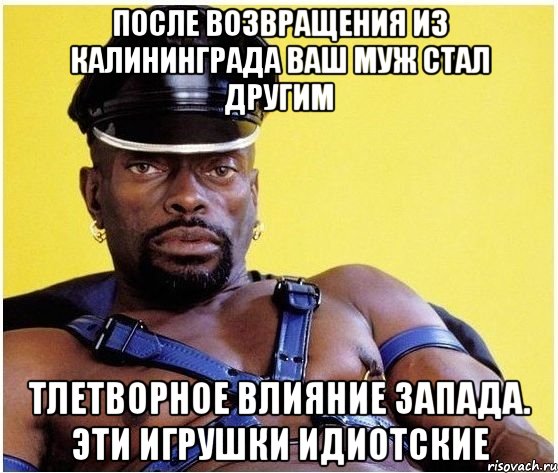 После возвращения из Калининграда ваш муж стал другим Тлетворное влияние запада. Эти игрушки идиотские, Мем Черный властелин