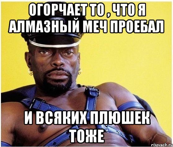 Огорчает то , что я алмазный меч проебал И всяких плюшек тоже, Мем Черный властелин