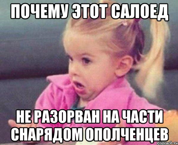 Почему этот салоед не разорван на части снарядом ополченцев, Мем  Ты говоришь (девочка возмущается)