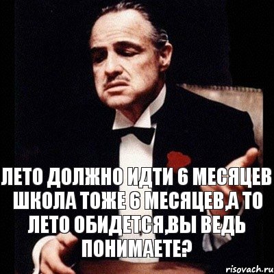 Лето должно идти 6 месяцев школа тоже 6 месяцев,а то лето обидется,вы ведь понимаете?, Комикс Дон Вито Корлеоне 1