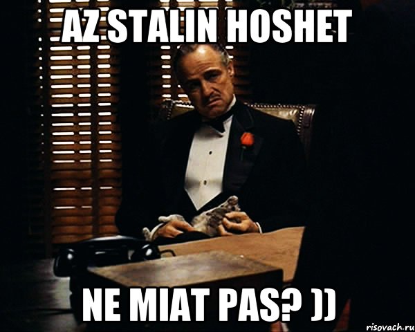 Az Stalin hoshet ne miat pas? )), Мем Дон Вито Корлеоне